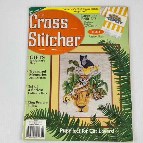 The Cross Stitcher Magazine June 1997 Large Print Charts Vintage Vol 14 No 2 - Picture 13 of 13
